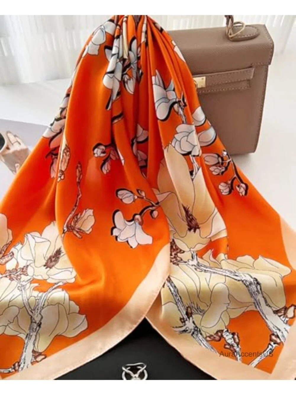 Vibrant Square Scarf Lightweight Silky Fashion Scarf 27.5